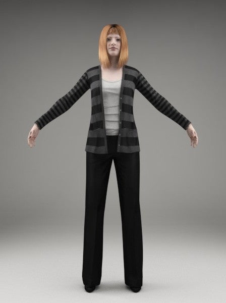 CASUAL WOMAN - RIGGED 3D MODEL(CWom0005M3CS)