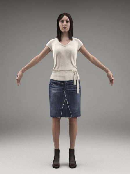 CASUAL WOMAN - RIGGED 3D MODEL(CWom0004M3CS)