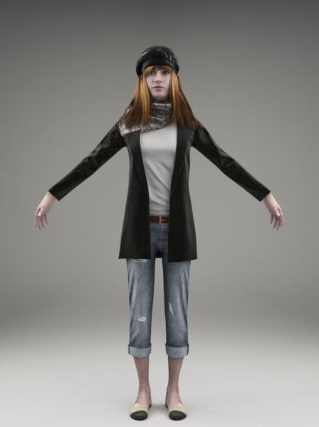 CASUAL WOMAN - RIGGED 3D MODEL(CWom0017M3CS)