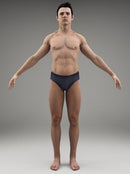 ATHLETE (SPORT) - RIGGED 3D MODEL(SMan0001M3CS)