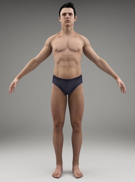 ATHLETE (SPORT) - RIGGED 3D MODEL(SMan0001M3CS)