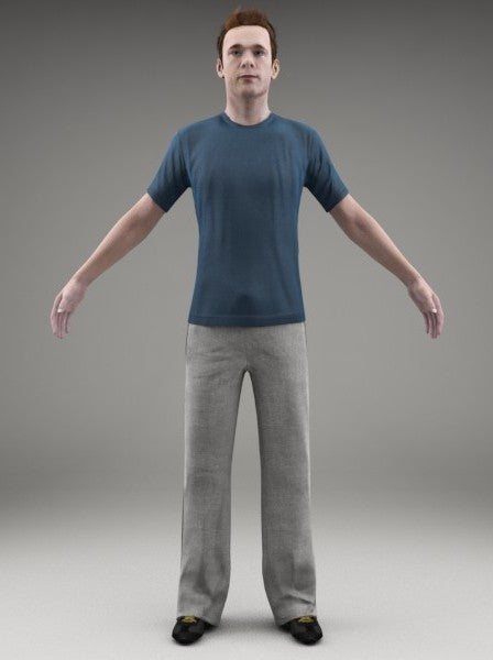 ATHLETE (SPORT) - RIGGED 3D MODEL(SMan0002M3CS)