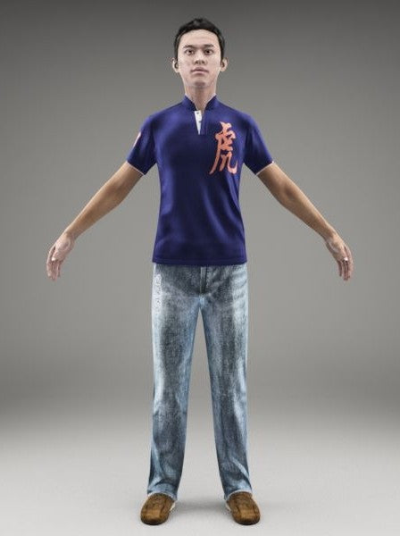 ASIAN MAN - FBX RIGGED MODEL (AsMan0002M3FBX)