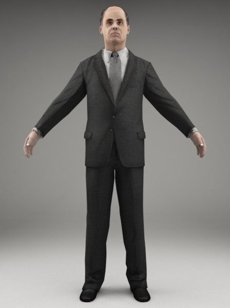 BUSINESSMAN - FBX RIGGED MODEL (BMan0002M3FBX)