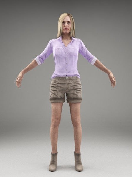 CASUAL WOMAN - FBX RIGGED MODEL (CWom0003M3FBX)