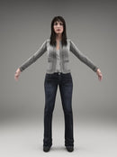 CASUAL WOMAN - FBX RIGGED MODEL (CWom0006M3FBX)