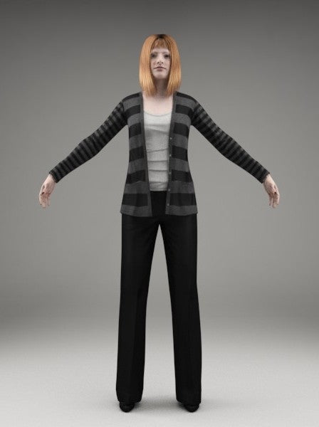 CASUAL WOMAN - FBX RIGGED MODEL (CWom0005M3FBX)