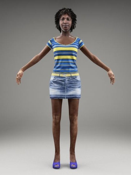 CASUAL WOMAN - FBX RIGGED MODEL (CWom0014M3FBX)