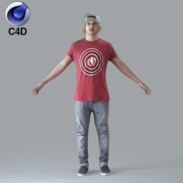 Cinema 4D CASUAL MAN - RIGGED 3D MODEL (CMan0011M4c4d)