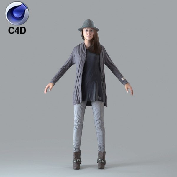 Cinema 4D BUSINESSWOMAN - RIGGED 3D MODEL (BWom0008M4c4d)