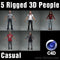 Cinema 4D Humans - 5 RIGGED 3D MODELS (MeMsC4D001M4)