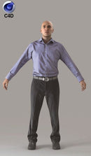 Cinema 4D CASUAL MAN - RIGGED 3D MODEL (BMan0006M4C4D)