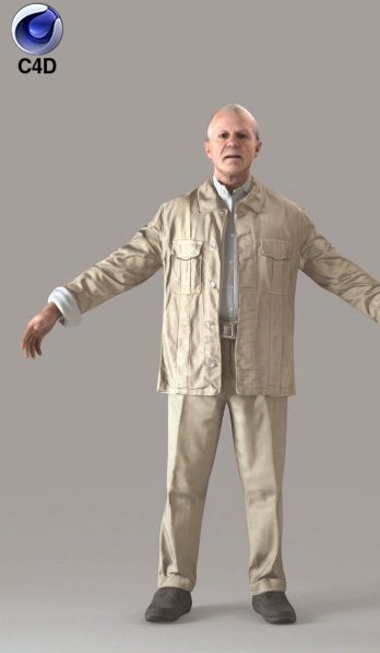 Cinema 4D CASUAL MAN - RIGGED 3D MODEL (cman0016m4c4d)