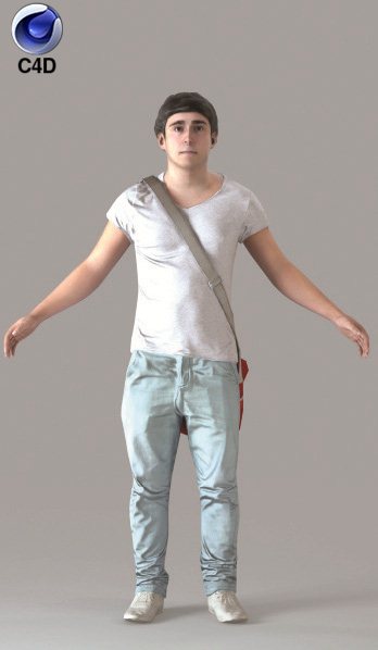 Cinema 4D CASUAL MAN - RIGGED 3D MODEL (cman0020m4c4d)