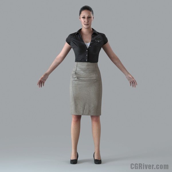 Businesswoman - Rigged 3D Human Model  (BWom0012M4)