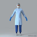 Male Surgeon /  Doctor / Physician - Rigged 3D Human Model (WMan0011M4)