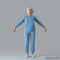Female Surgeon /  Doctor / Physician - Rigged 3D Human Model (WWom0011M4)