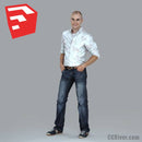 Young Male Character - CMan0010-HD2-O01P11S_SU - Ready-Posed 3D Human Model (Still)