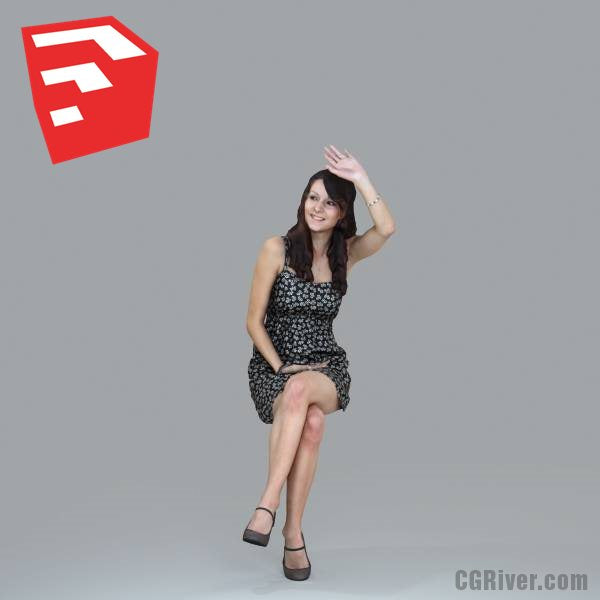 Young Female Character - CWom0020HD2-O02P16S_SU - Ready-Posed 3D Human Model (Still)