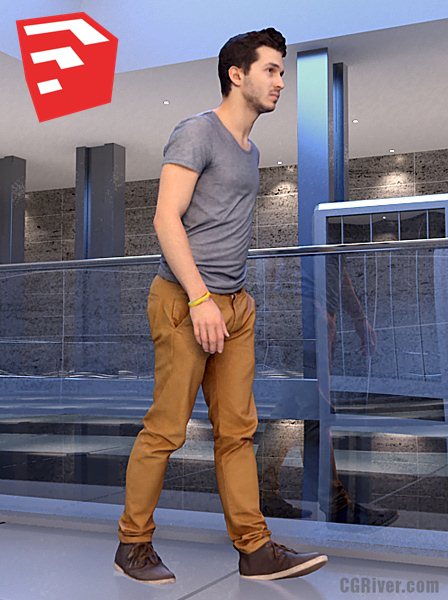 Young Male Character - CMan0018HD2SO01P11_SU - Ready-Posed 3D Human Model (Still)