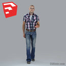 Young Male Character - CMan0010-HD2-O02P07S_SU - Ready-Posed 3D Human Model (Still)