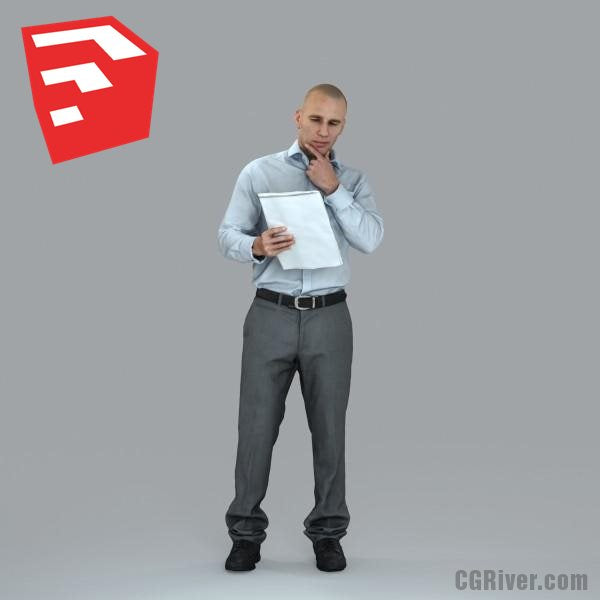 Businessman - BMan0006HD2-O01P09S_SU - Ready-Posed 3D Human Model (Still)