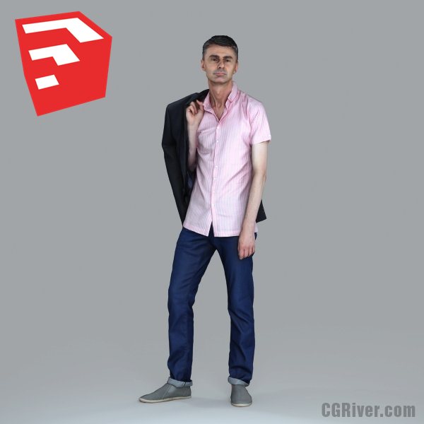 Male Character - CMan0017-HD2-O02P02S_SU - Ready-Posed 3D Human Model (Still)