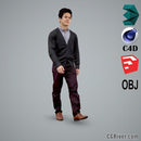 Asian Man / Business - BMan0103-HD2-O03P01-S - Ready-Posed 3D Human Model / Male Character (Still)