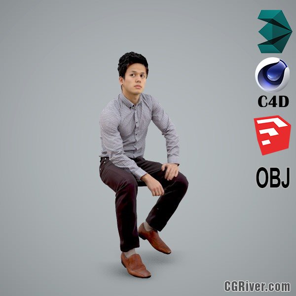 Asian Man / Business - BMan0103-HD2-O02P01-S - Ready-Posed 3D Human Model / Male Character (Still)