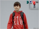 Boy / Child | Casual CBoy0004-HD2-O02P01-S - Ready-Posed 3D Human Model / Male Character (Kids / Children Still)