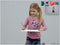 Girl / Child | Casual CGirl0004-HD2-O01P01-S Ready-Posed 3D Human Model / Female Character (Kids / Children Still)