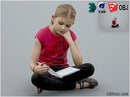 Girl / Child | Casual CGirl0003-HD2-O01P01-S Ready-Posed 3D Human Model / Female Character (Kids / Children Still)