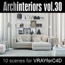 Archinteriors for C4D vol. 30 (Evermotion 3D Model Scene Set) - 10 Photoreal 3D Interior Scenes for C4D
