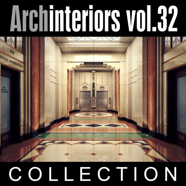 Archinteriors vol. 32 (Evermotion 3D Model Scene Set) - 10 x 3D Luxury Hotel Interior Scenes for 3ds Max with V-Ray