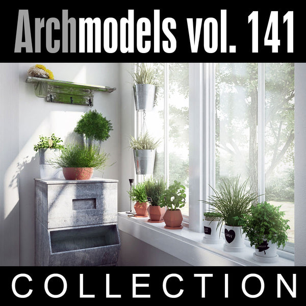 Archmodels vol. 141 (Evermotion 3D Models) - Indoor Small Potted Plants, Trees & Flowers