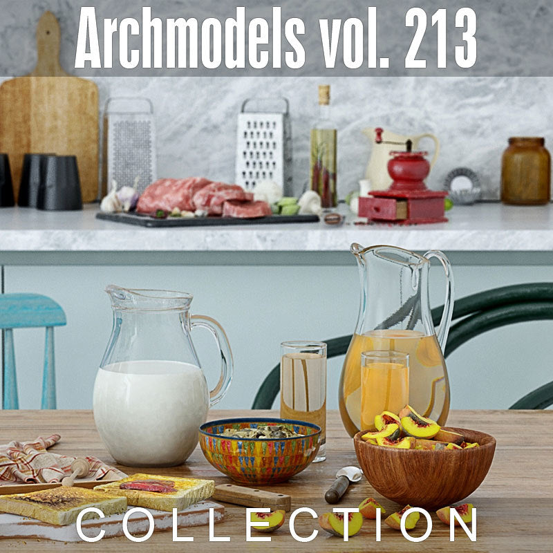 Archmodels vol. 213 (Evermotion 3D Models) - Architectural Visualizations (Scanned Food Sets)