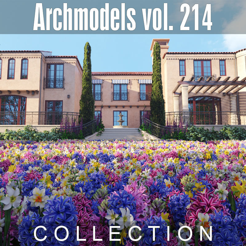Archmodels vol. 214 (Evermotion 3D Models) - Garden Flowers Architectural Visualizations