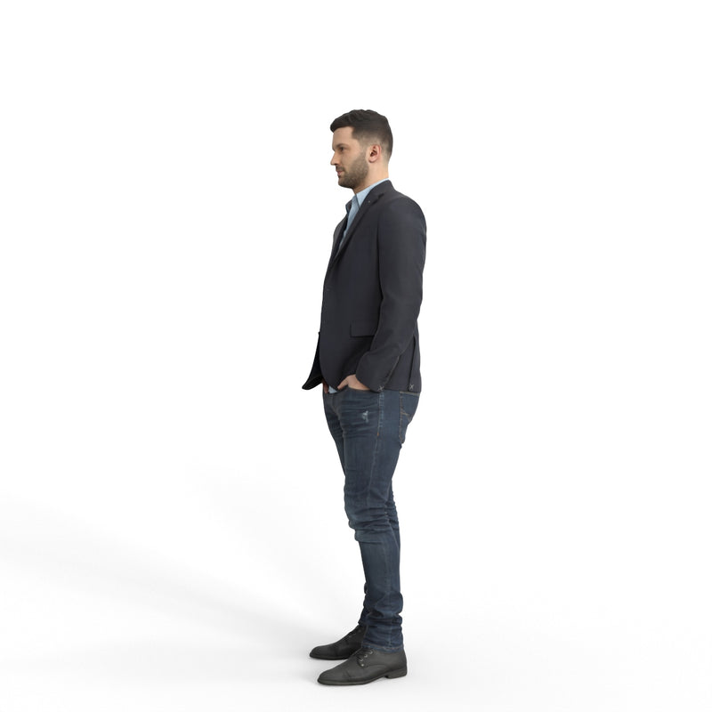 Casual Man | grp0005hd2o01p01s| Ready-Posed 3D Human Model (Man / Still)