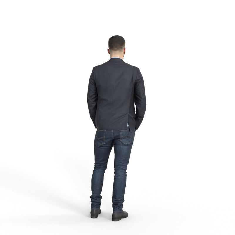 Casual Man | grp0005hd2o01p01s| Ready-Posed 3D Human Model (Man / Still)