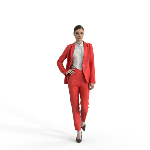 Business Woman | bwom0312hd2o01p01s | Ready-Posed 3D Human Model (Woman / Still)