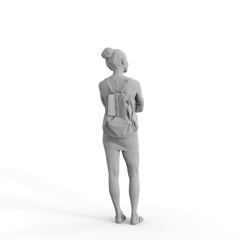 Casual Woman | cwom0343hd2o04p01s | Ready-Posed 3D Human Model (Woman / Still)