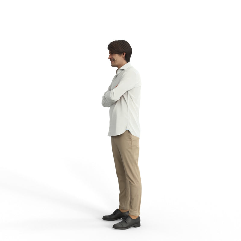 Casual Man | grp0004hd2o01p01s| Ready-Posed 3D Human Model (Man / Still)