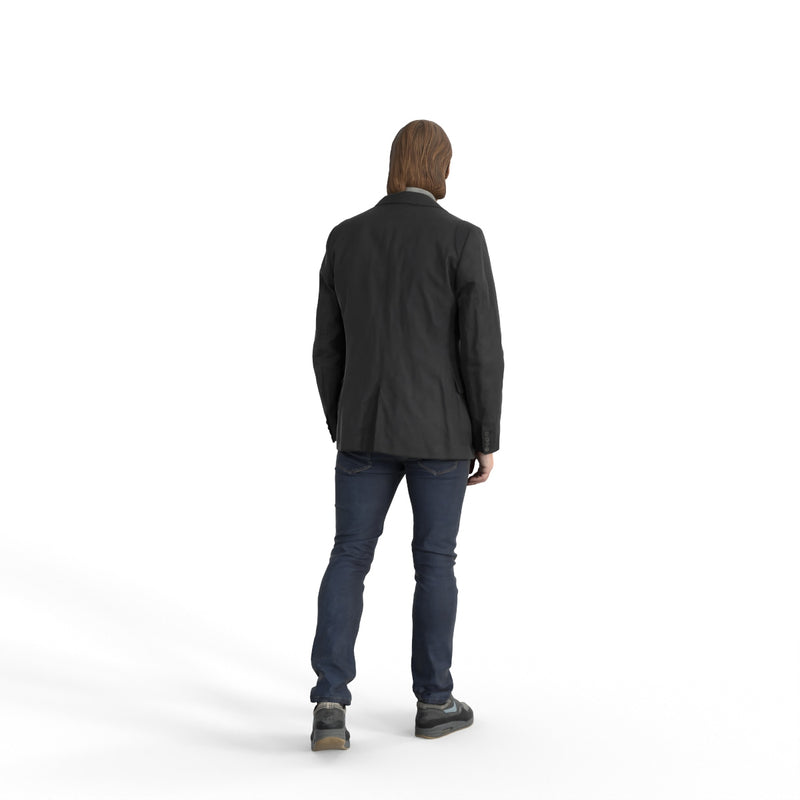 Casual Man | cman0330hd2o05p01s | Ready-Posed 3D Human Model (Man / Still)