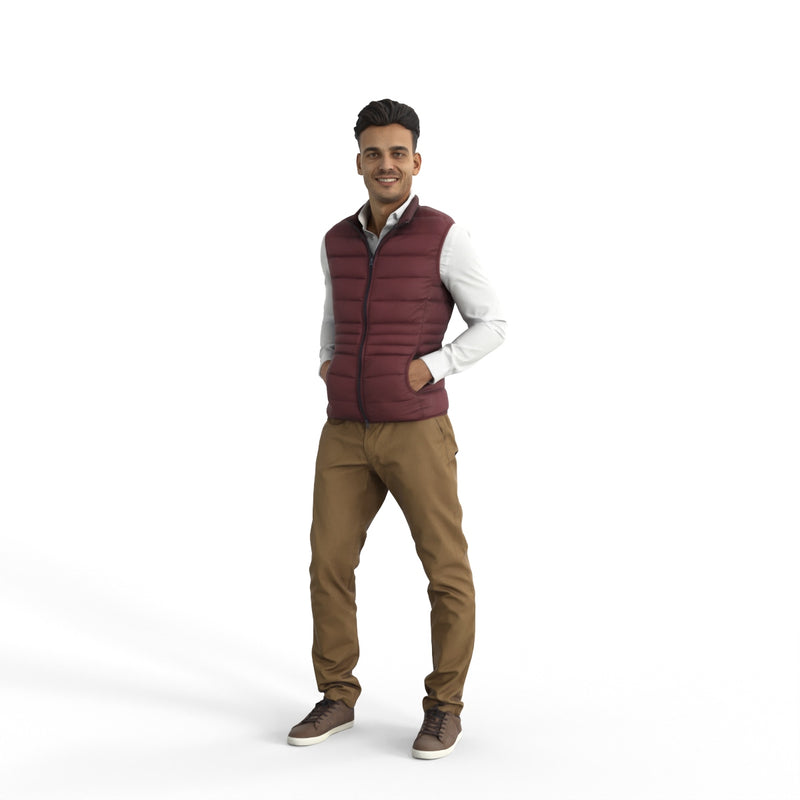 Casual Man | cman0331hd2o04p01s | Ready-Posed 3D Human Model (Man / Still)