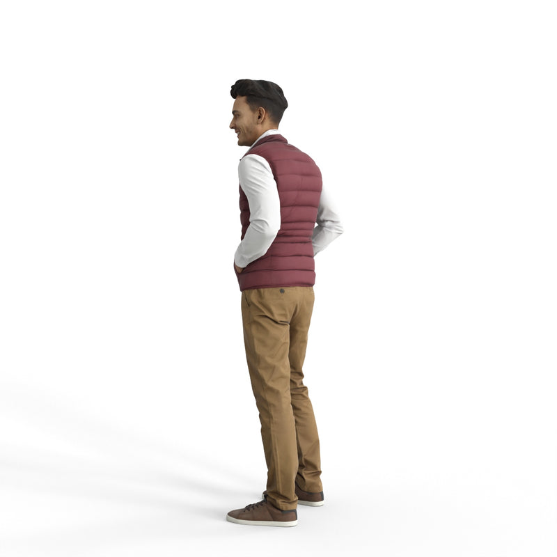 Casual Man | cman0331hd2o04p01s | Ready-Posed 3D Human Model (Man / Still)