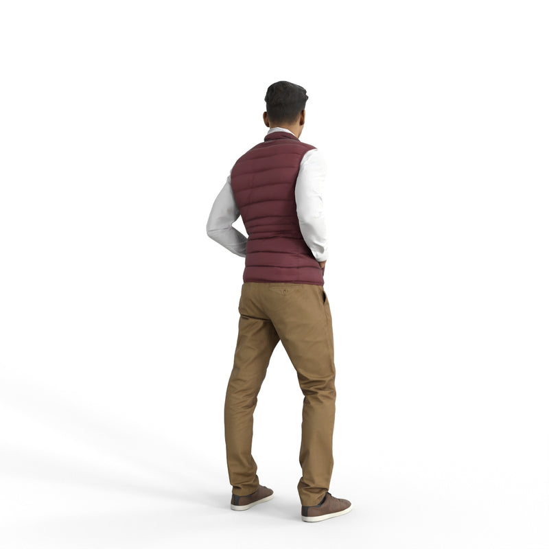 Casual Man | cman0331hd2o04p01s | Ready-Posed 3D Human Model (Man / Still)