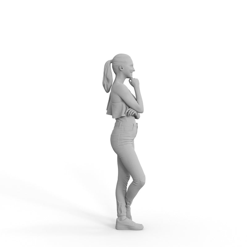 Casual Woman | grp0001hd2o01p01s | Ready-Posed 3D Human Model (Woman / Still)