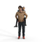 Casual Family | cfam0306hd2o01p01s | Ready-Posed 3D Human Model (Father/Daughter/Family/Still)