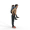 Casual Family | cfam0306hd2o01p01s | Ready-Posed 3D Human Model (Father/Daughter/Family/Still)