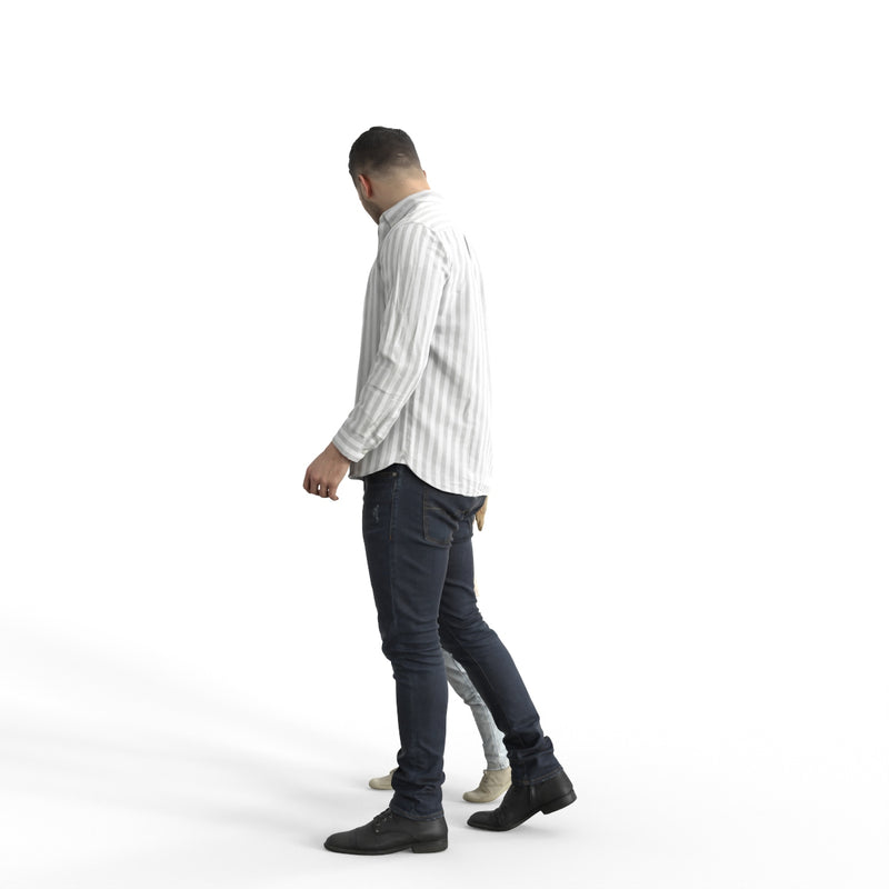 Casual Family | cfam0307hd2o01p01s| Ready-Posed 3D Human Model (Father/Daughter/Family/Still)